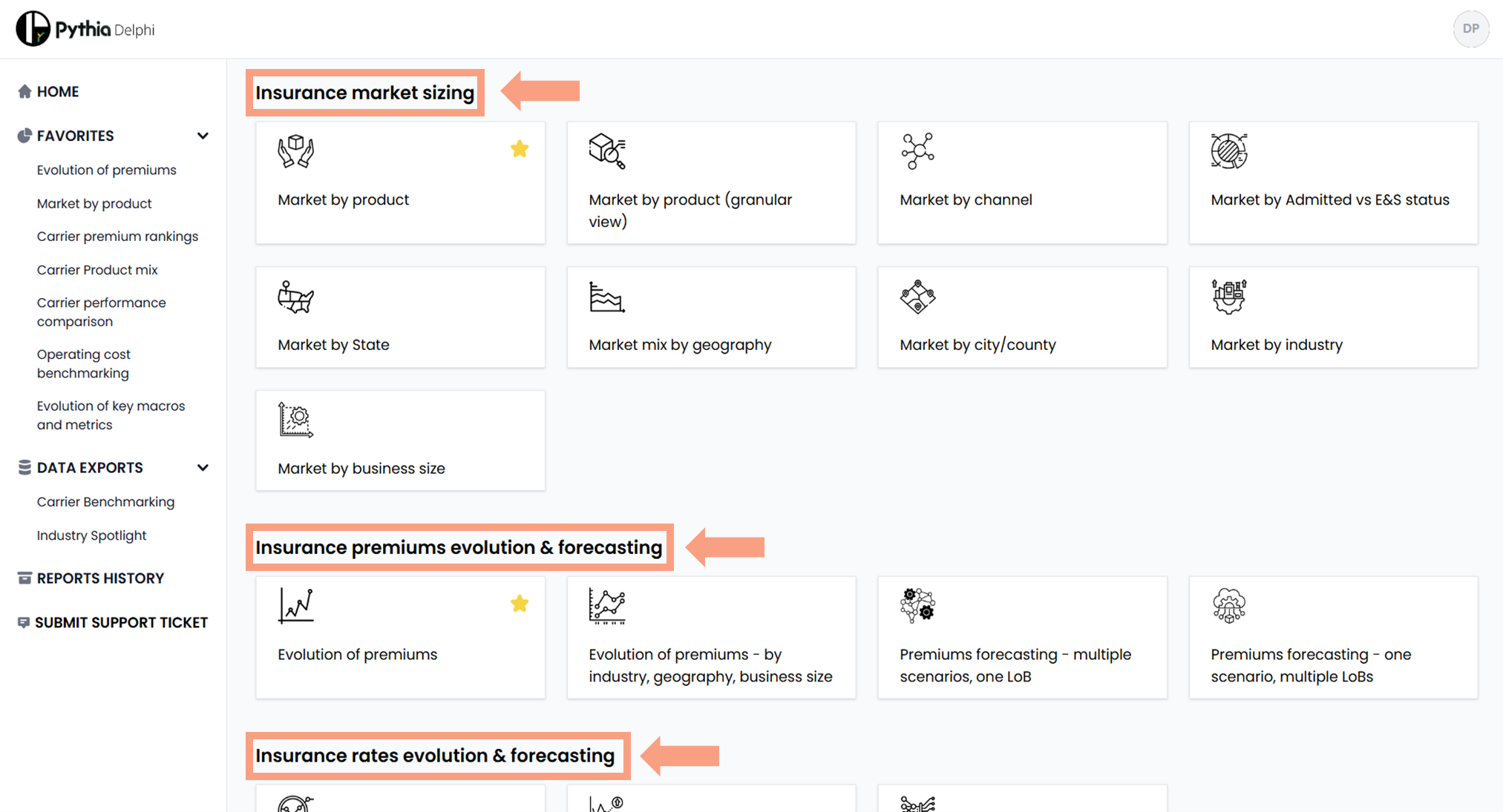 DELPHI platform screenshot