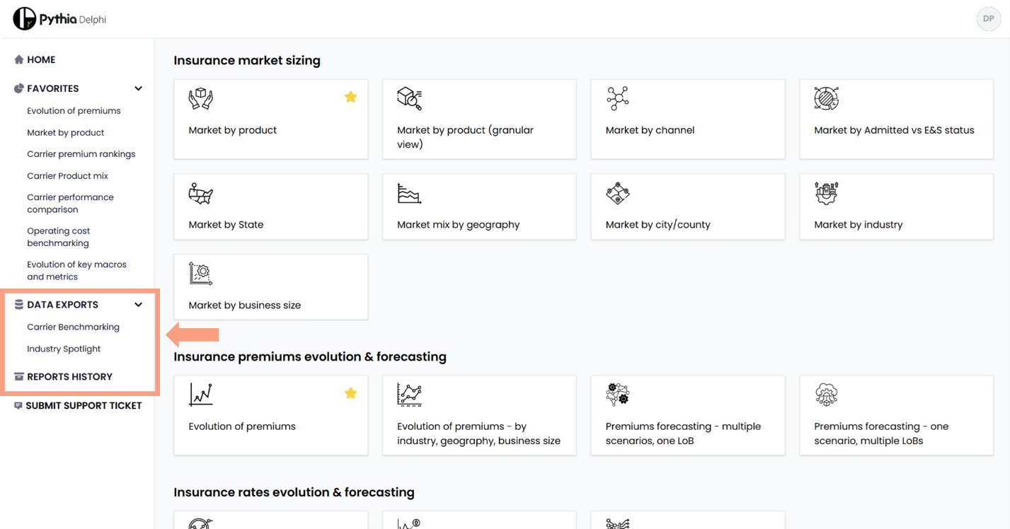 DELPHI platform screenshot