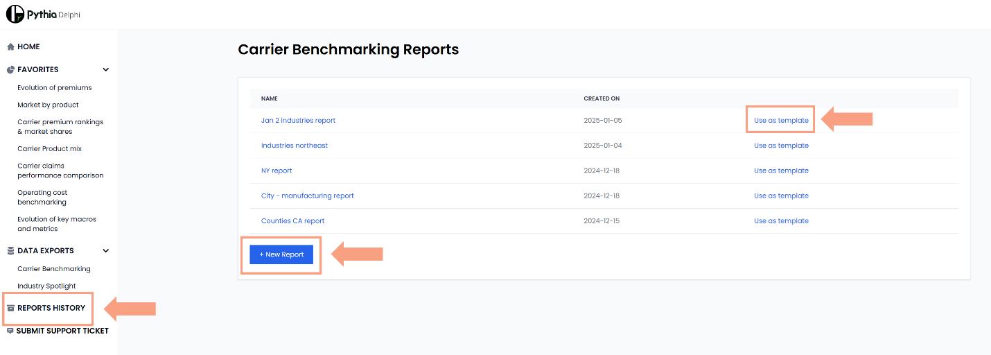 DELPHI platform screenshot